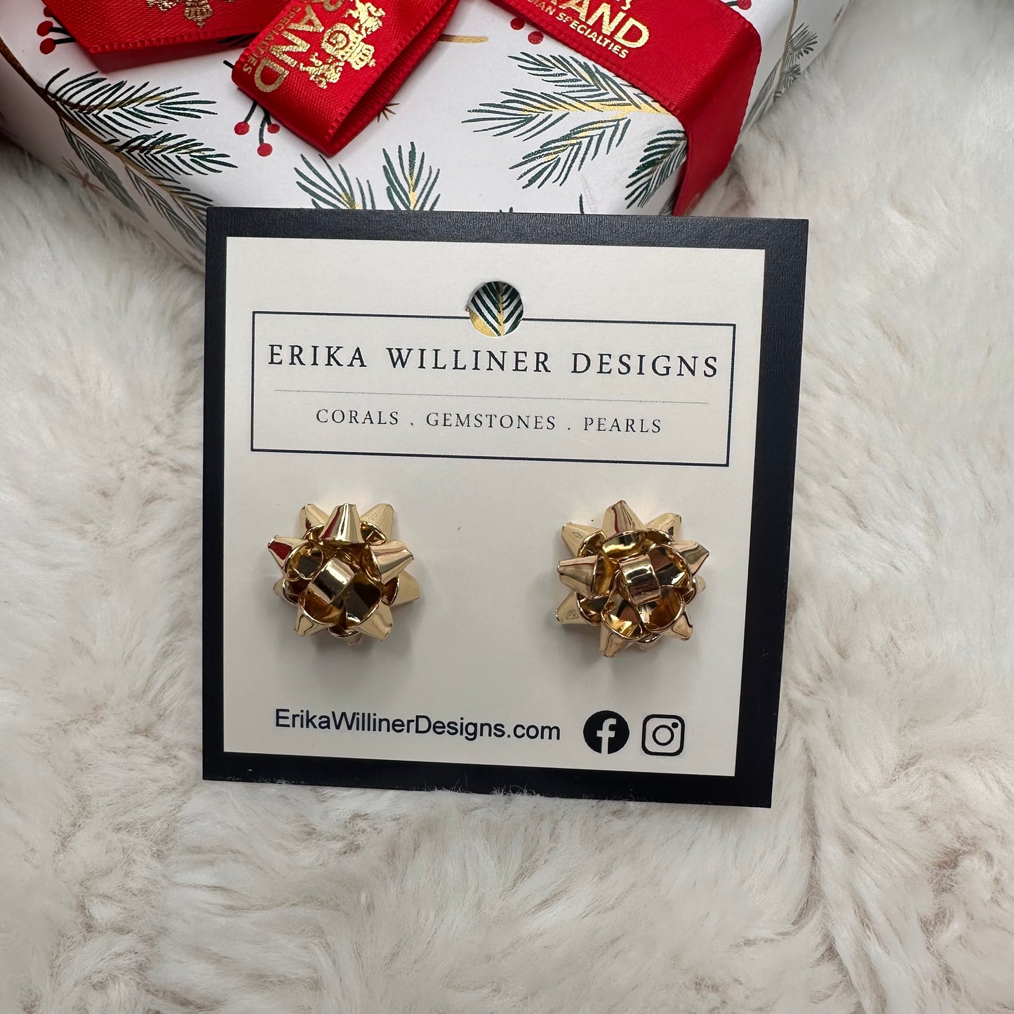 Dainty Cute Christmas Earrings | Erika Williner Designs