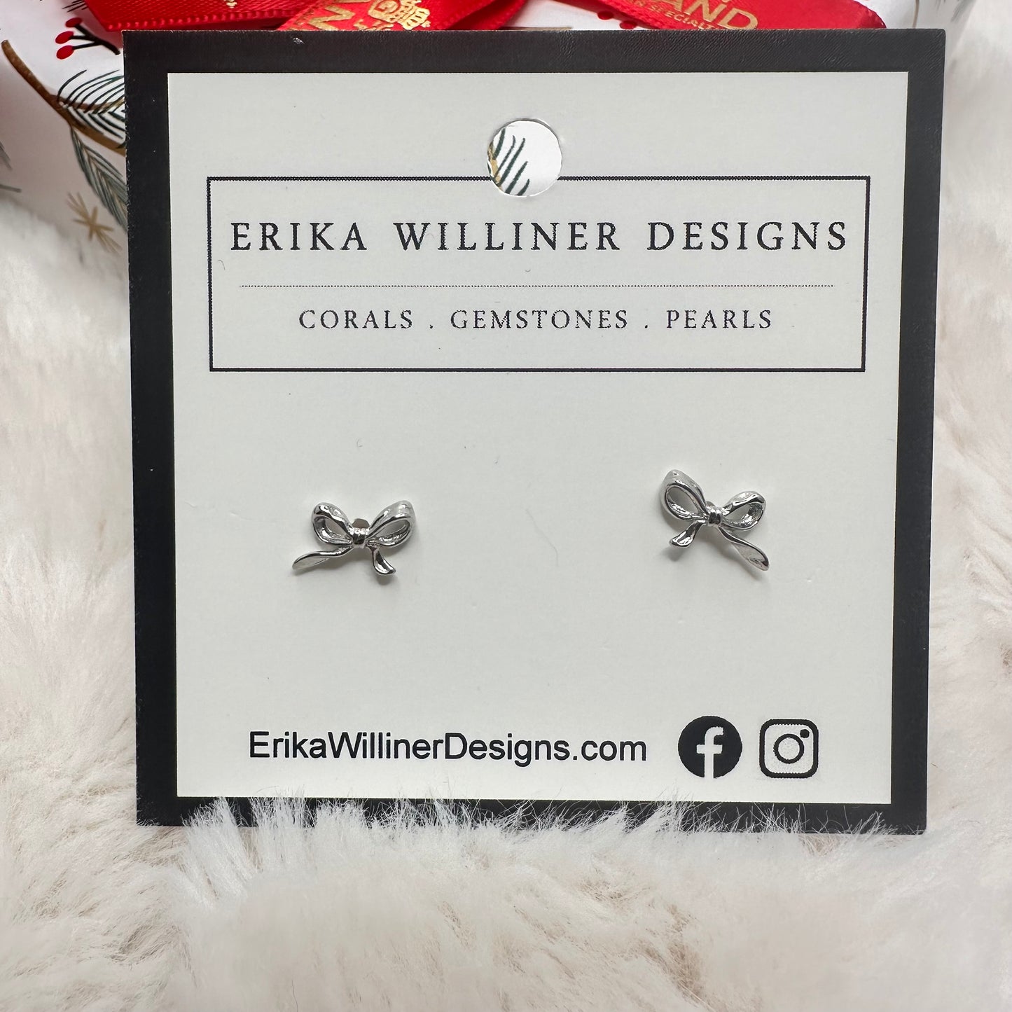 Dainty Small Bow Earrings | Erika Williner Designs