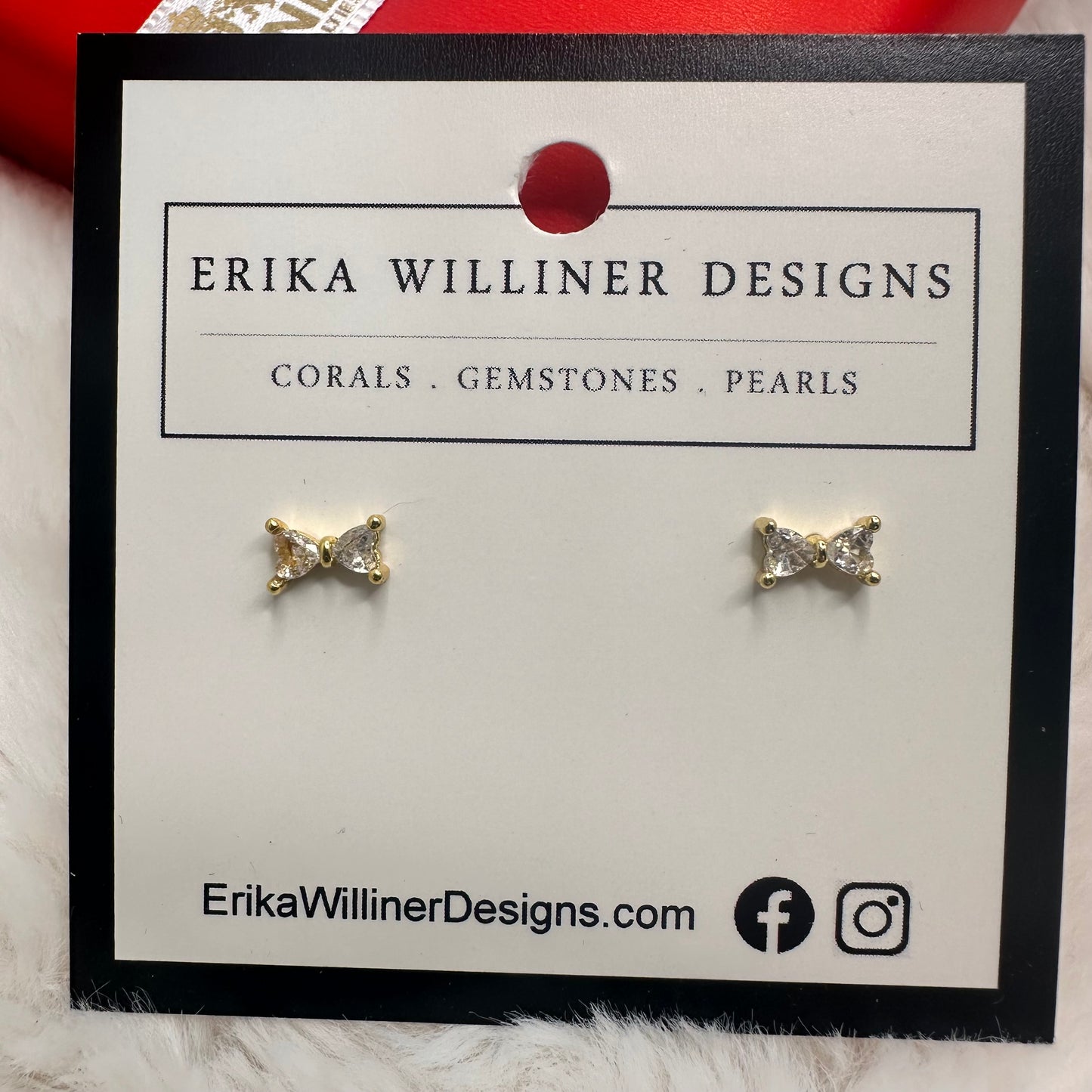 Dainty Small Bow Earrings | Erika Williner Designs