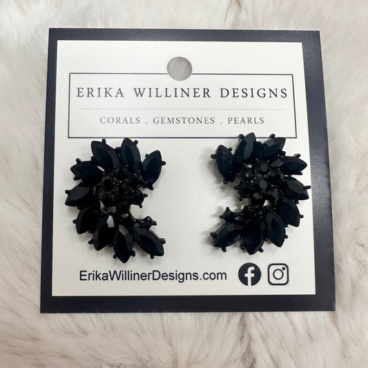 Black Sparkly Earrings | Erika Williner Designs