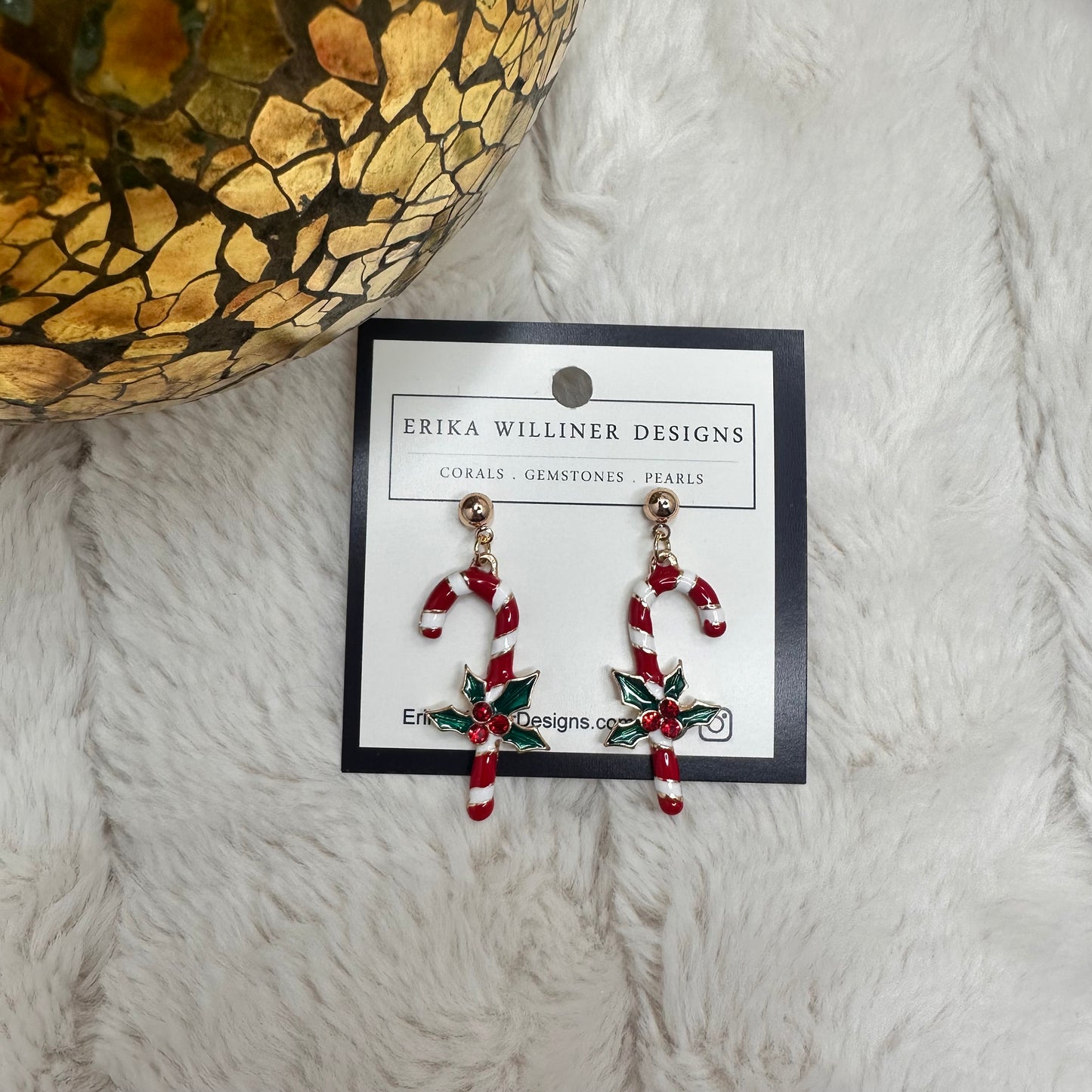 Candy Cane Earrings | Erika Williner Designs