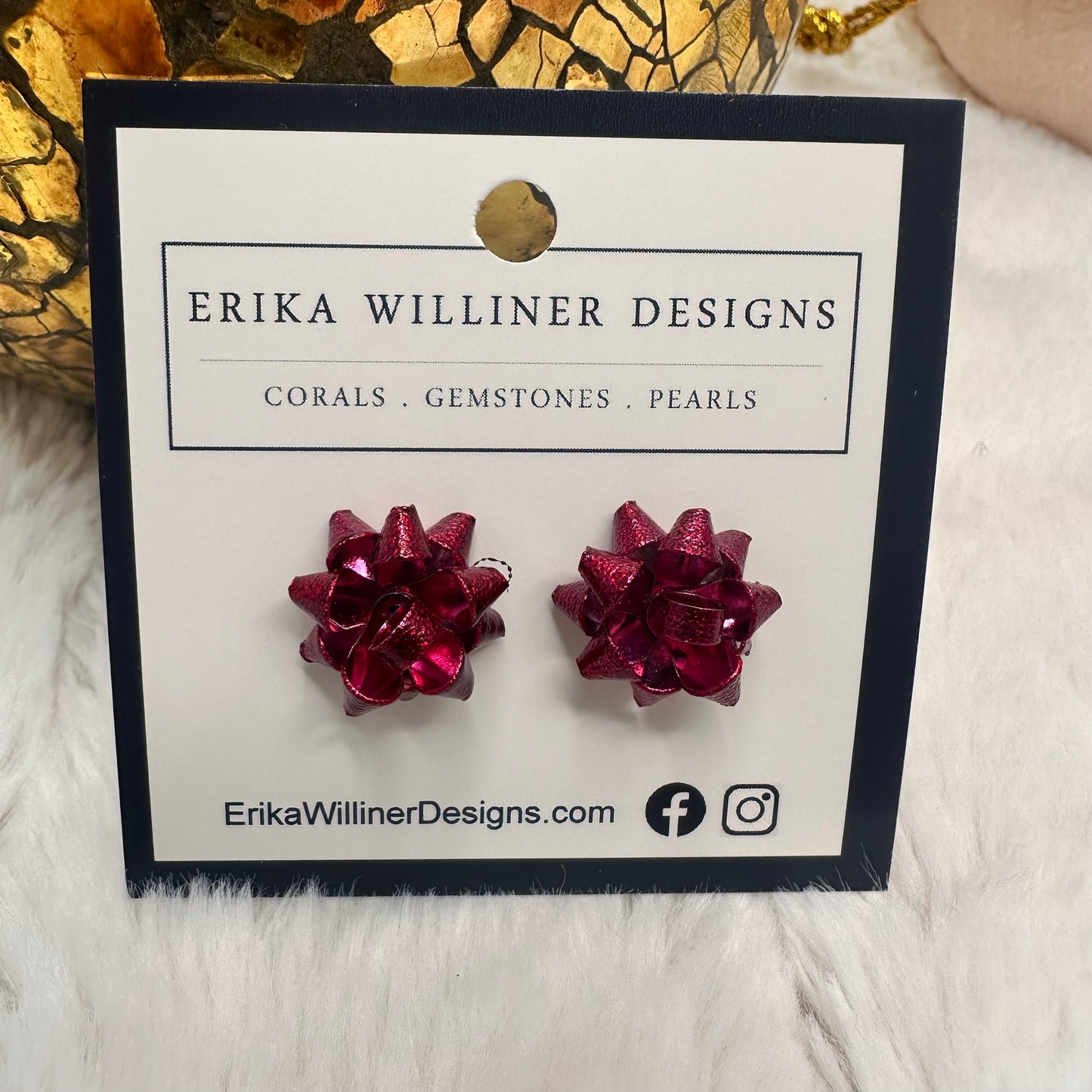 Dainty Cute Christmas Earrings | Erika Williner Designs