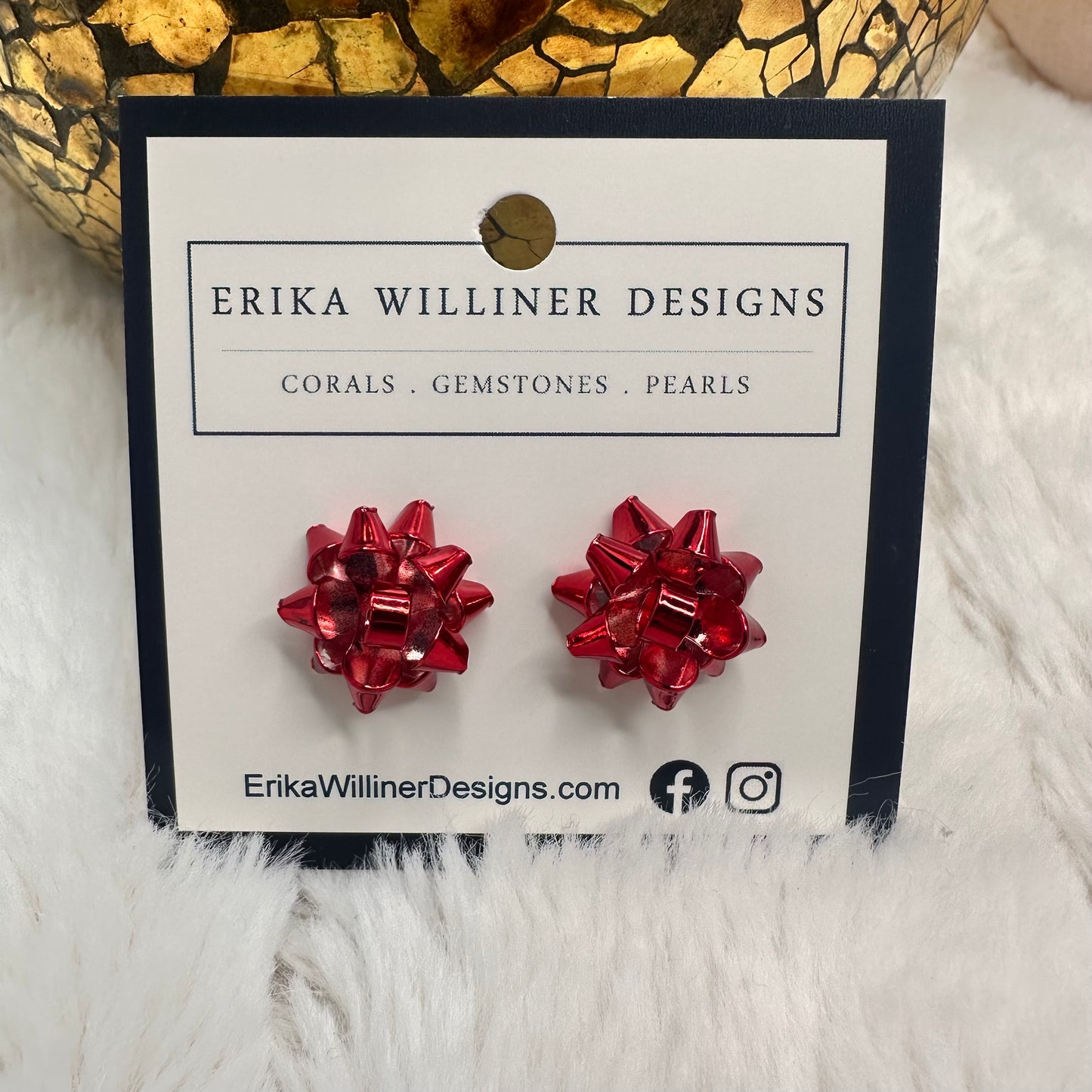 Dainty Cute Christmas Earrings | Erika Williner Designs