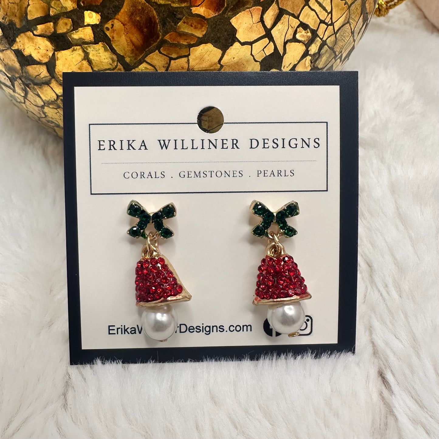 Dainty Cute Christmas Earrings | Erika Williner Designs