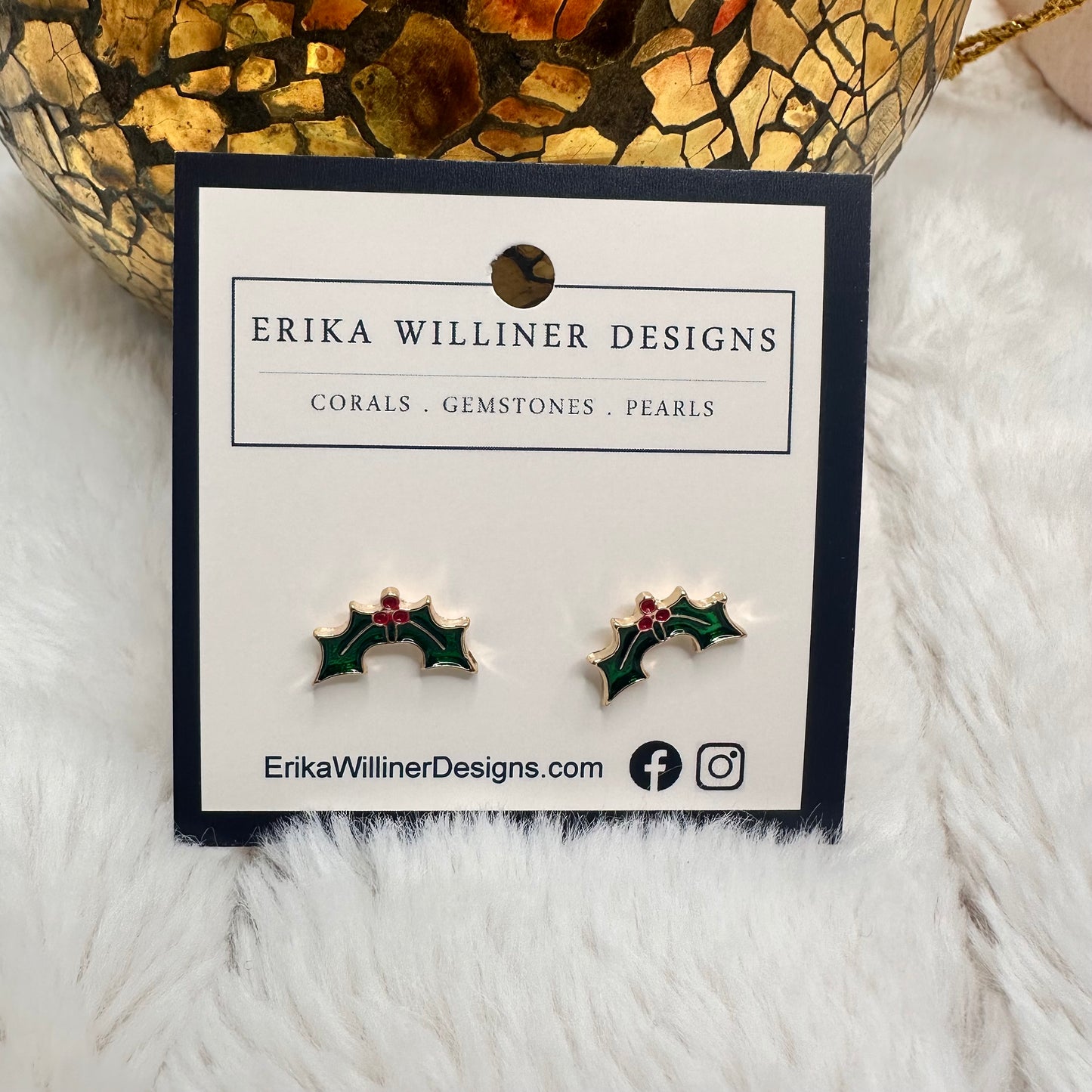 Dainty Cute Christmas Earrings | Erika Williner Designs