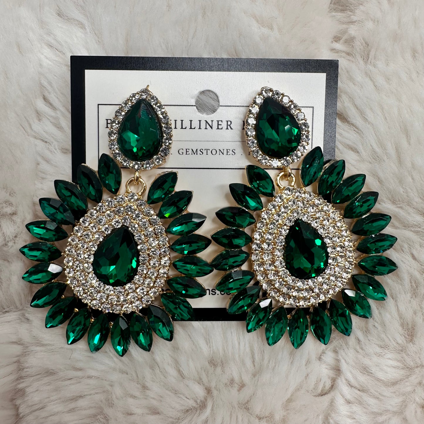 Green Sparkly Earrings | Erika Williner Designs