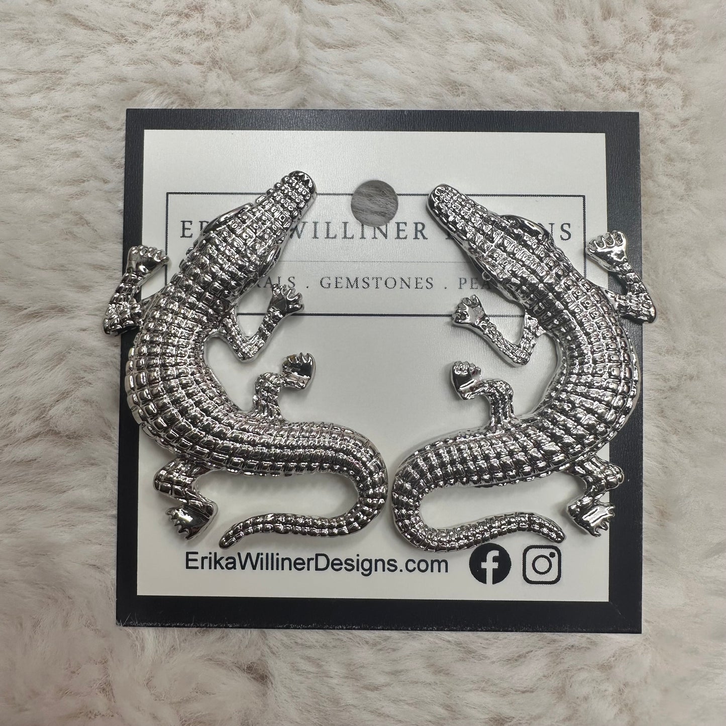 Crocodile Gator  Earrings | Erika Williner Designs