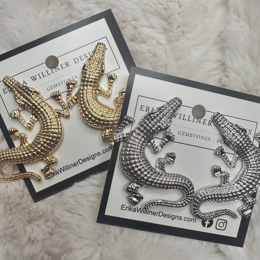 Crocodile Gator  Earrings | Erika Williner Designs