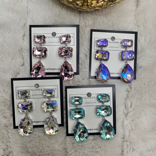 Blinged up Earrings | Erika Williner Designs