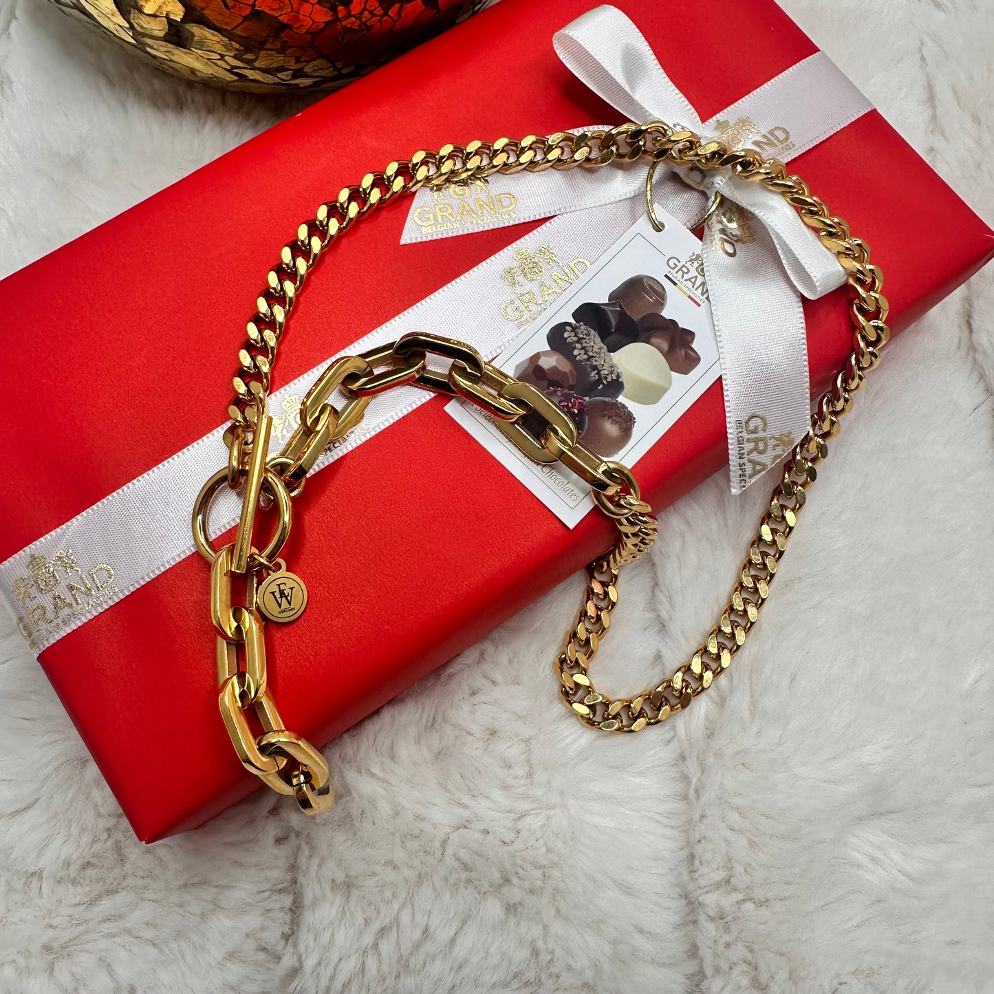 Stainless Steel Chain Y Shape Mix Cuban Link  | Erika Wiilliner Designs