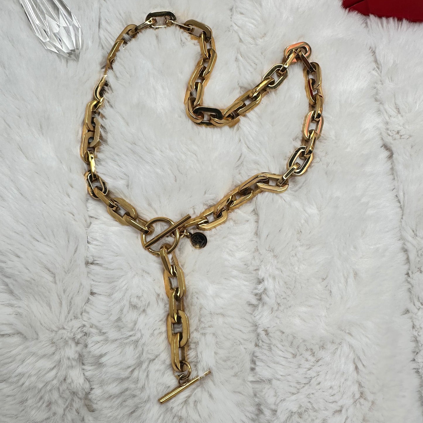 Stainless Steel  Chain Y Shape Necklace | Erika Williner Designs