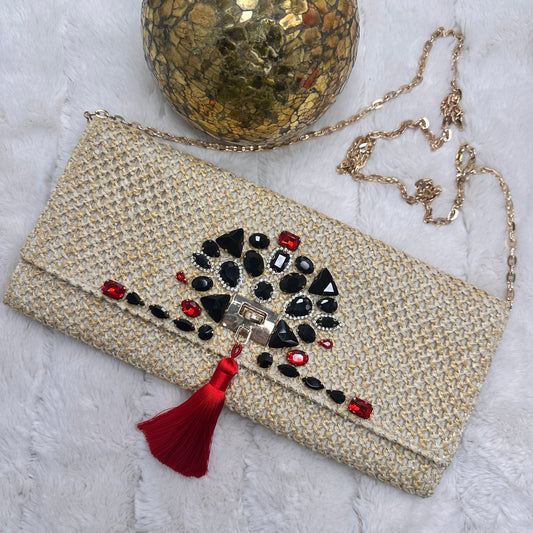 Festive Clutch with Tassel | Erika Williner Designs