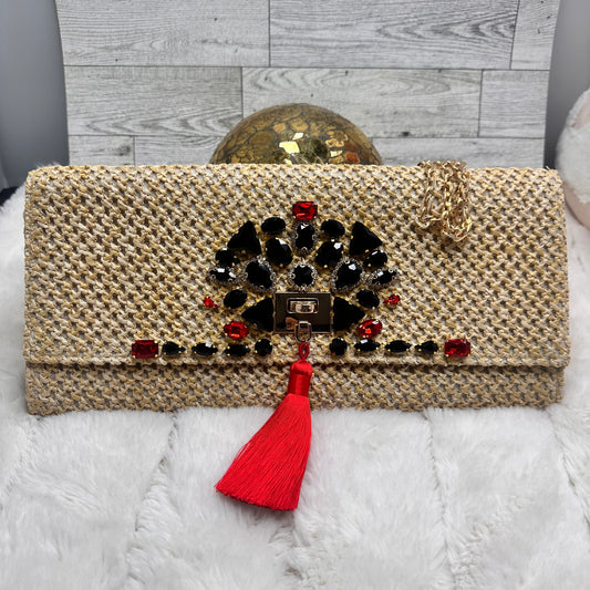 Festive Clutch with Tassel | Erika Williner Designs