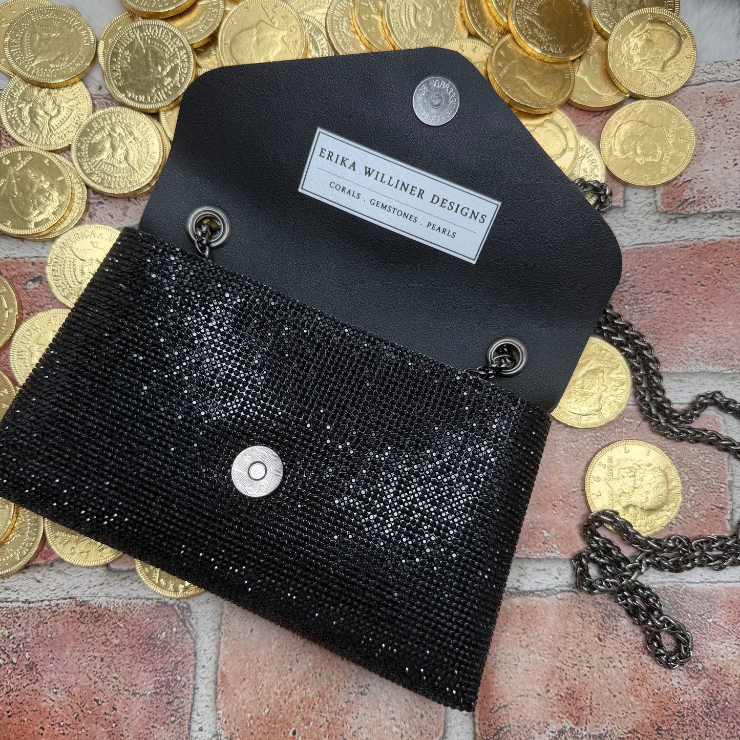 Sparkly Gaspy Crossbody Bag | Erika Williner Designs