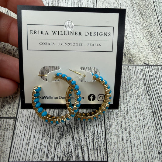 Turquoise Hoops | Erika Williner Designs