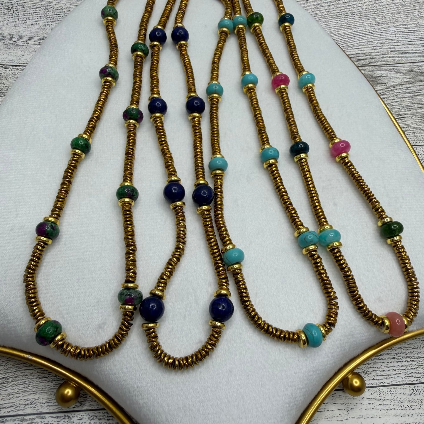 Hematite and Gemstone Necklace | Erika Williner Designs
