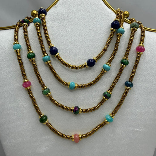 Hematite and Gemstone Necklace | Erika Williner Designs