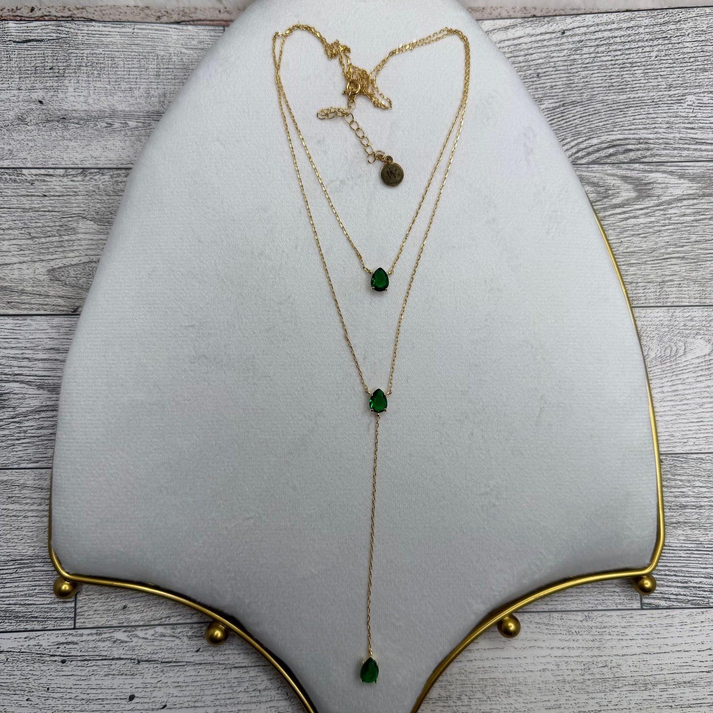 Dainty Double Layer Teardrop Necklace | Erika Williner Designs