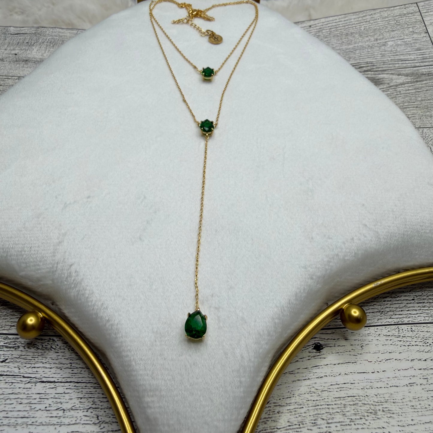 Dainty Double Layer Teardrop Necklace | Erika Williner Designs