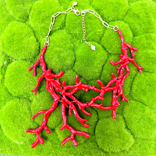 Erika Williner Designs red enamel necklace