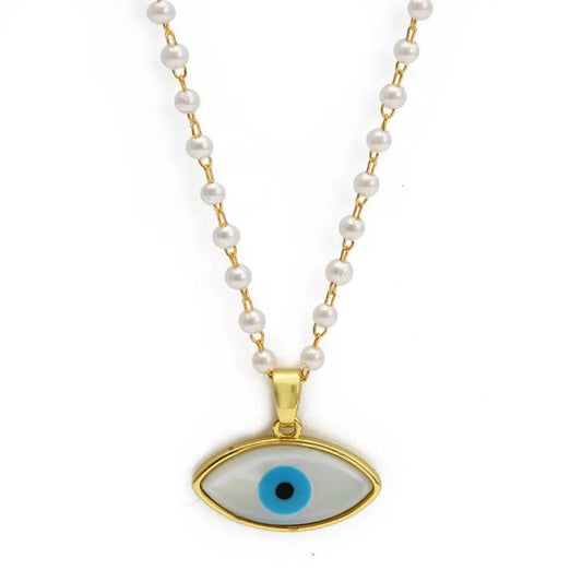 Erika Williner Designs evil eye dainty necklace