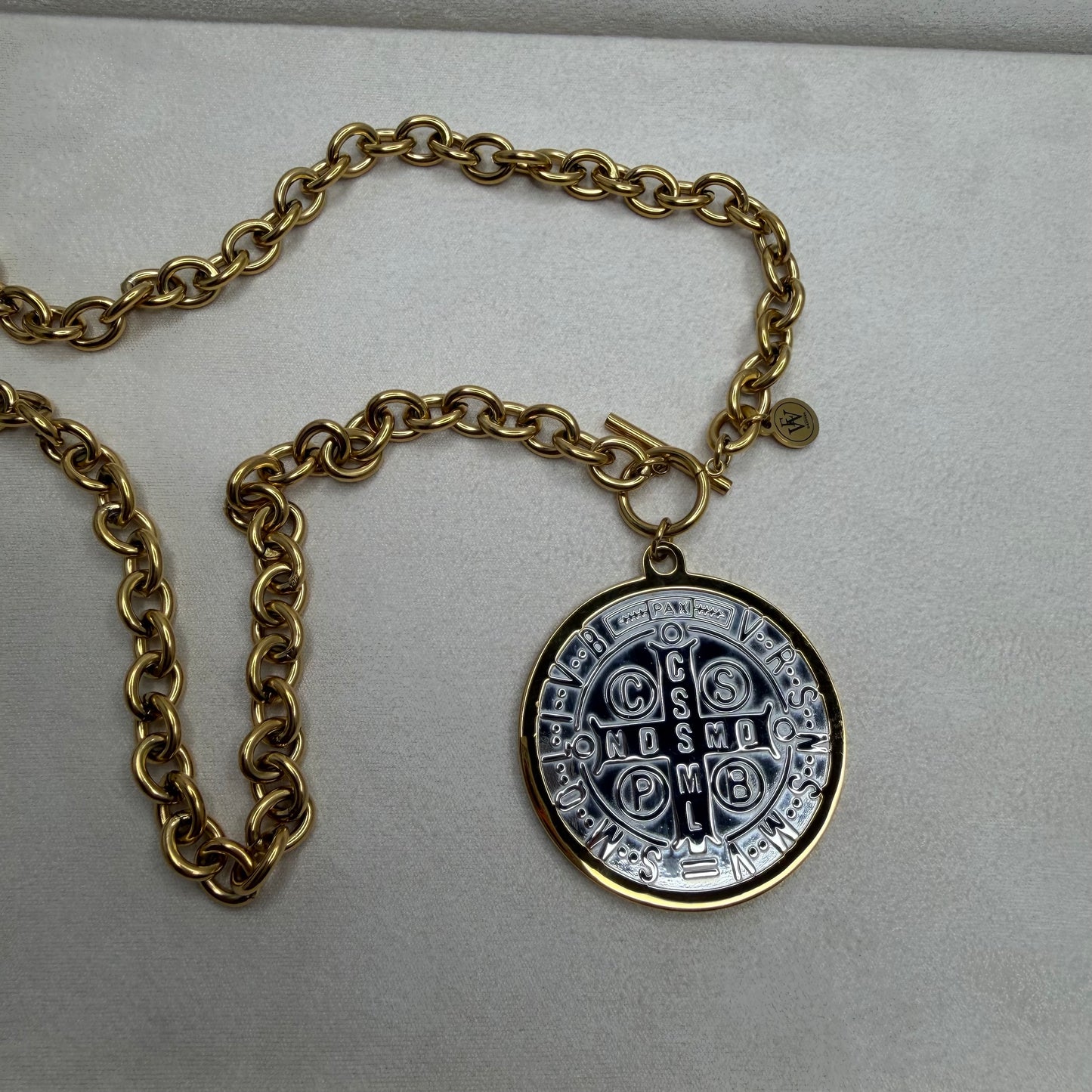 Saint Benedict Big Medallion Necklace | Erika Williner Designs