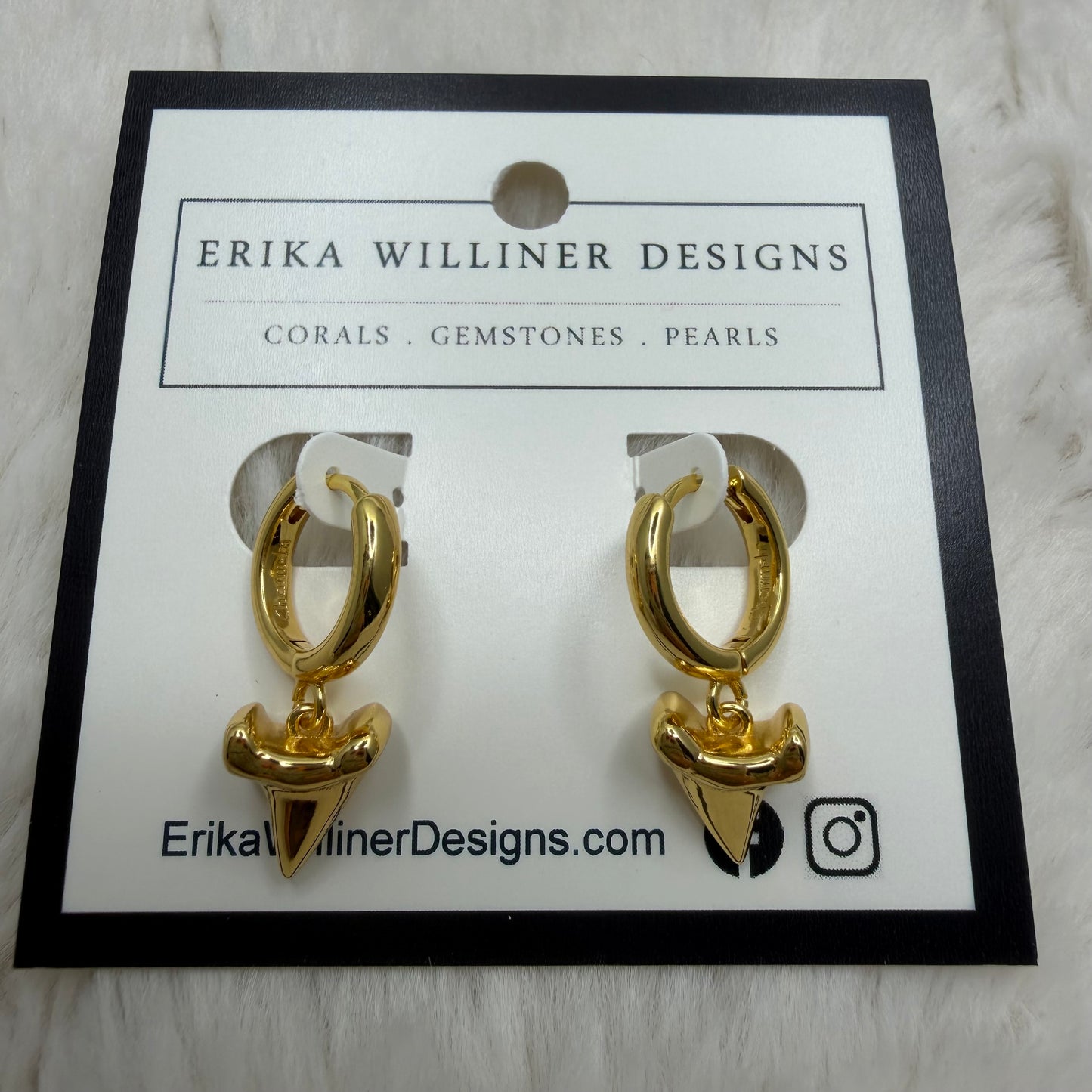 Chunky Shark Took In Hoop Earring | Erika Williner Designs