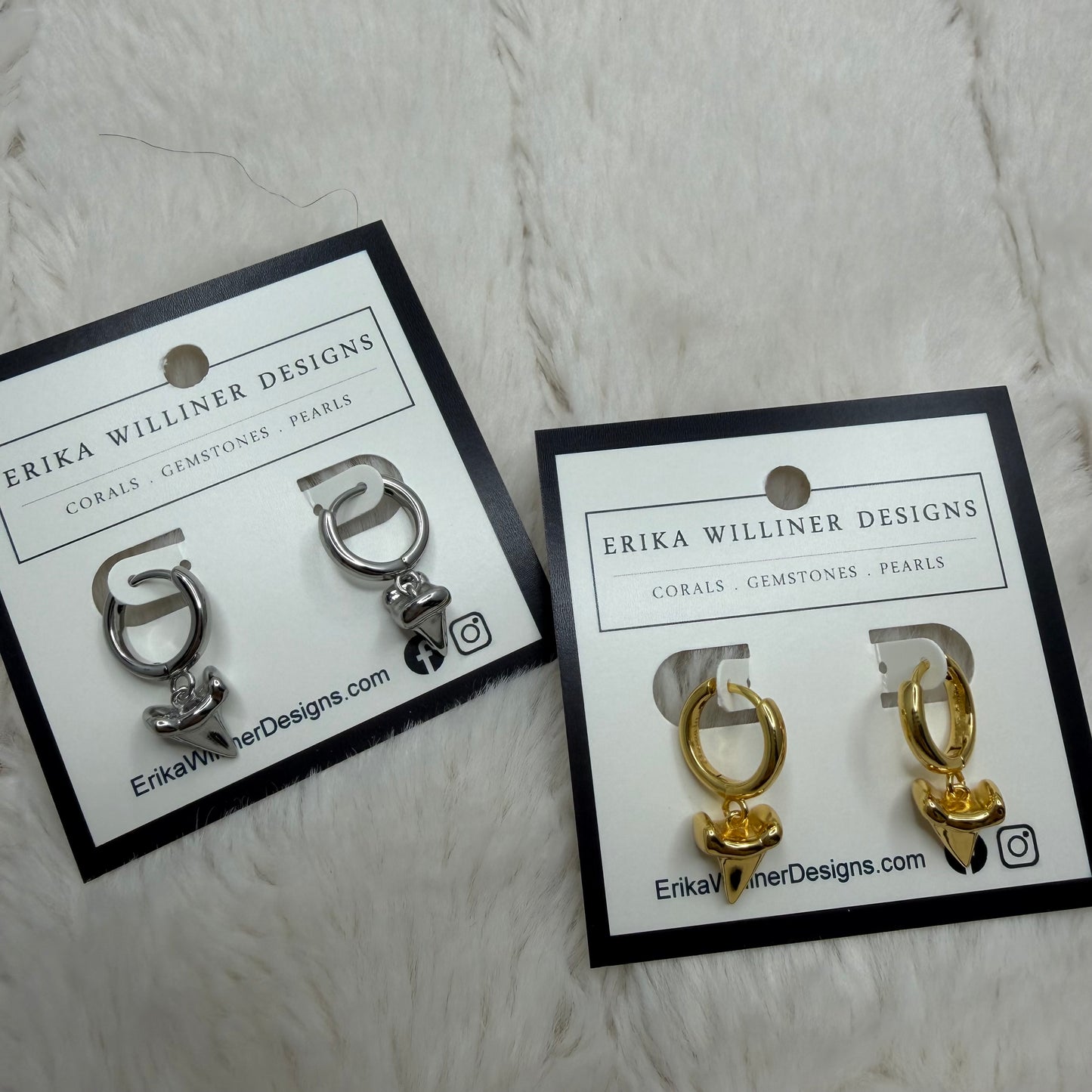 Chunky Shark Took In Hoop Earring | Erika Williner Designs