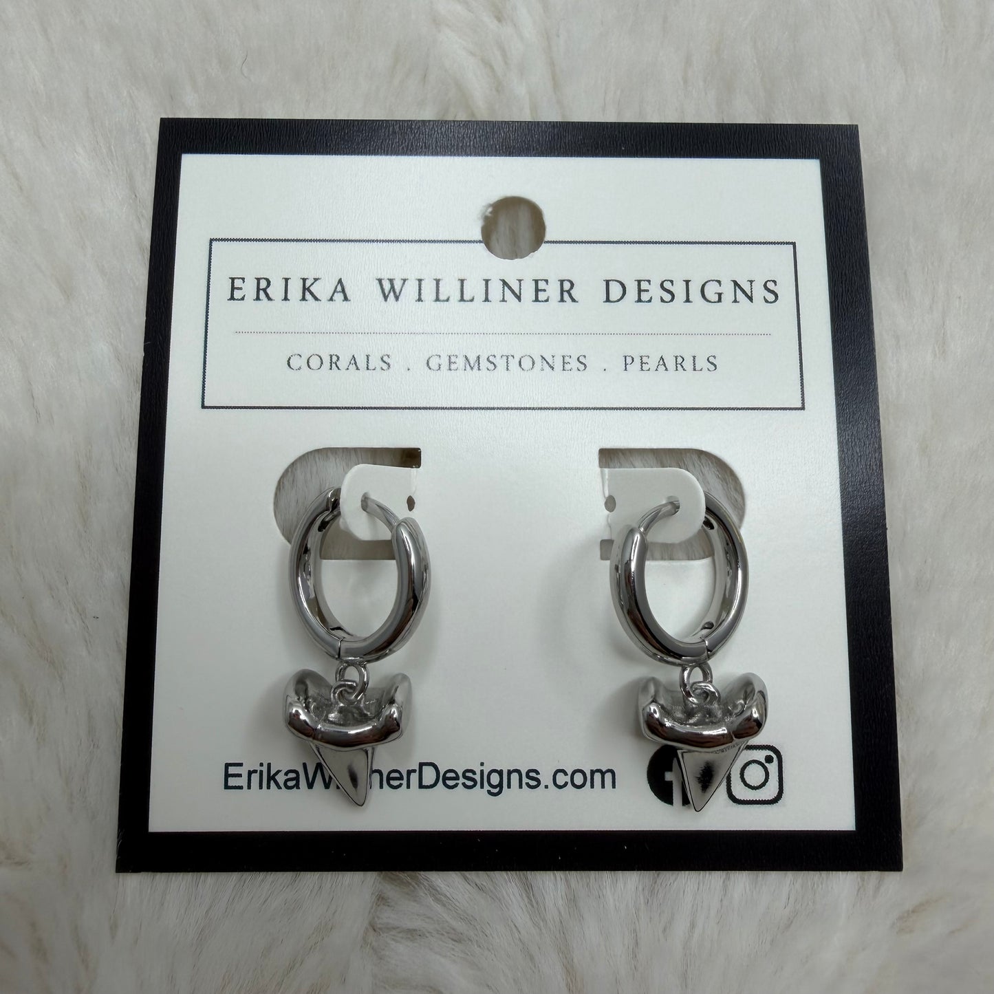 Chunky Shark Took In Hoop Earring | Erika Williner Designs