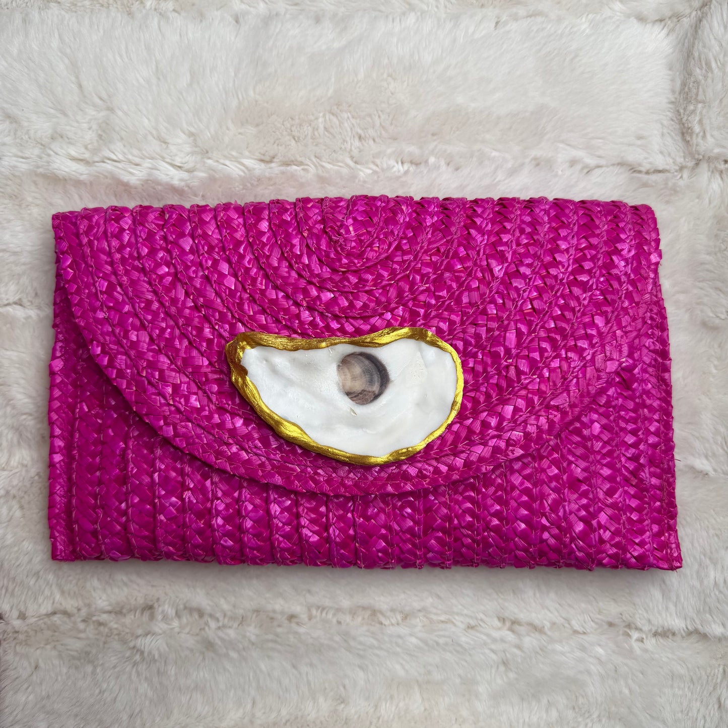Raffia Oyster Clutch | Erika Williner Designs