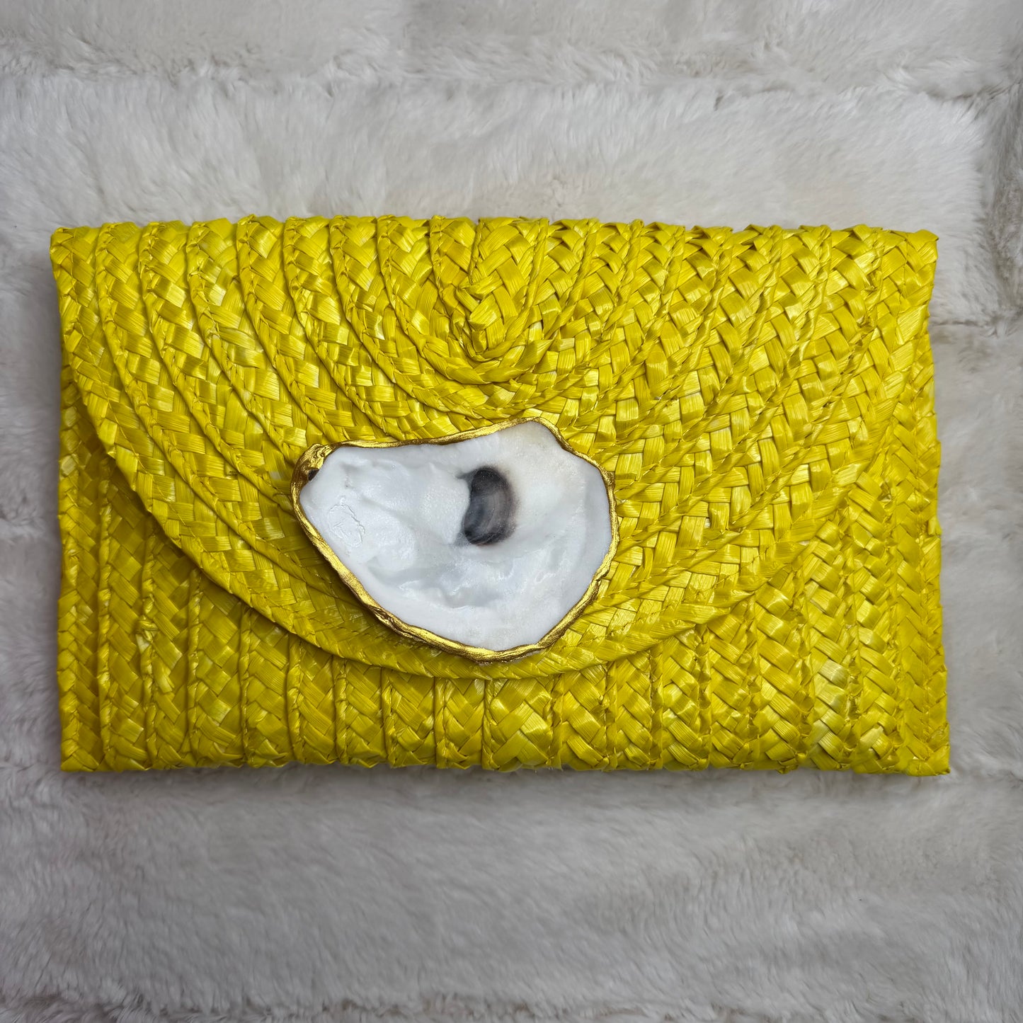 Raffia Oyster Clutch | Erika Williner Designs