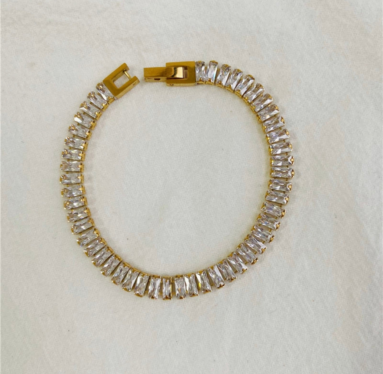Clear Baguette crystal bracelet 