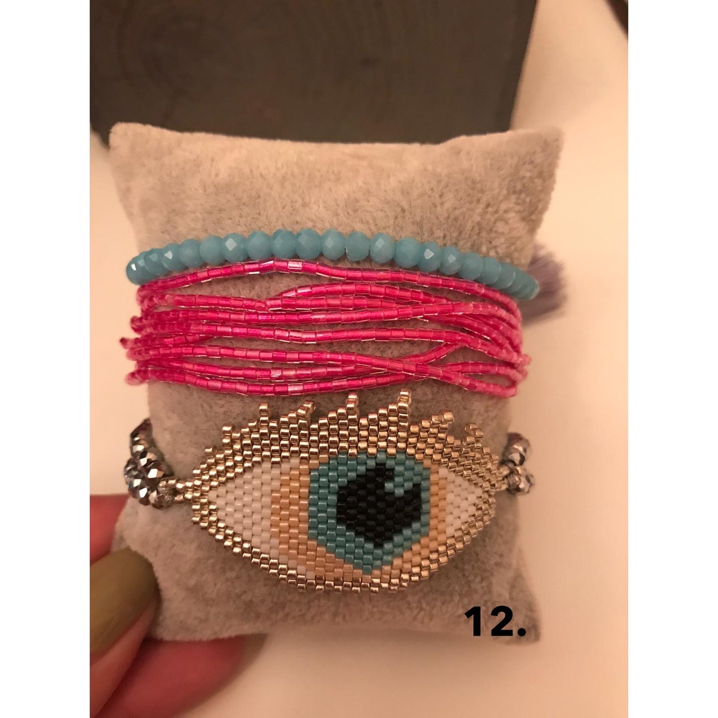 Seed Beads Stacks Evil Eye Bracelet