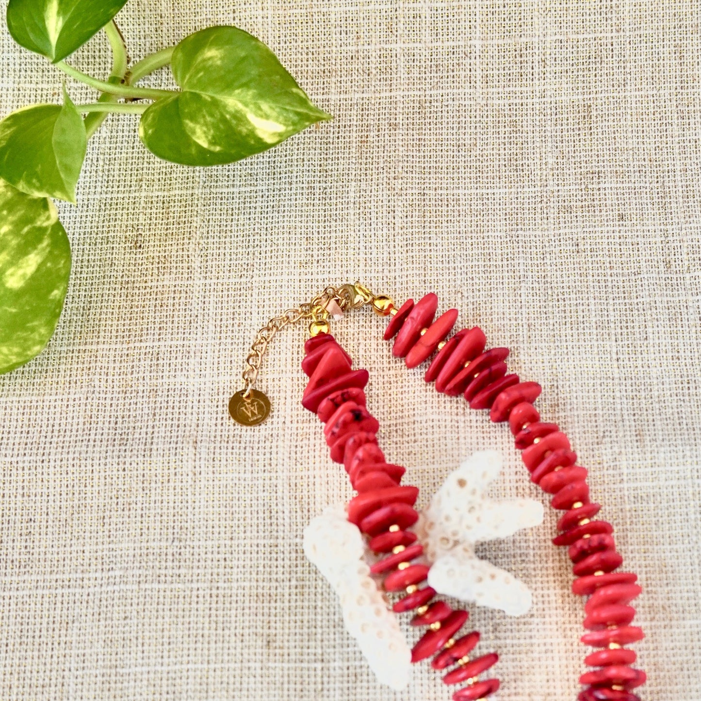 Erika Williner Designs - Red with Fresh Water Pearl