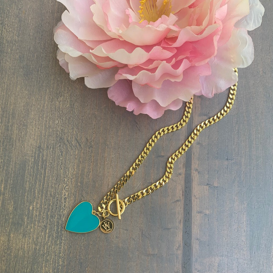 necklaces with turquoise heart