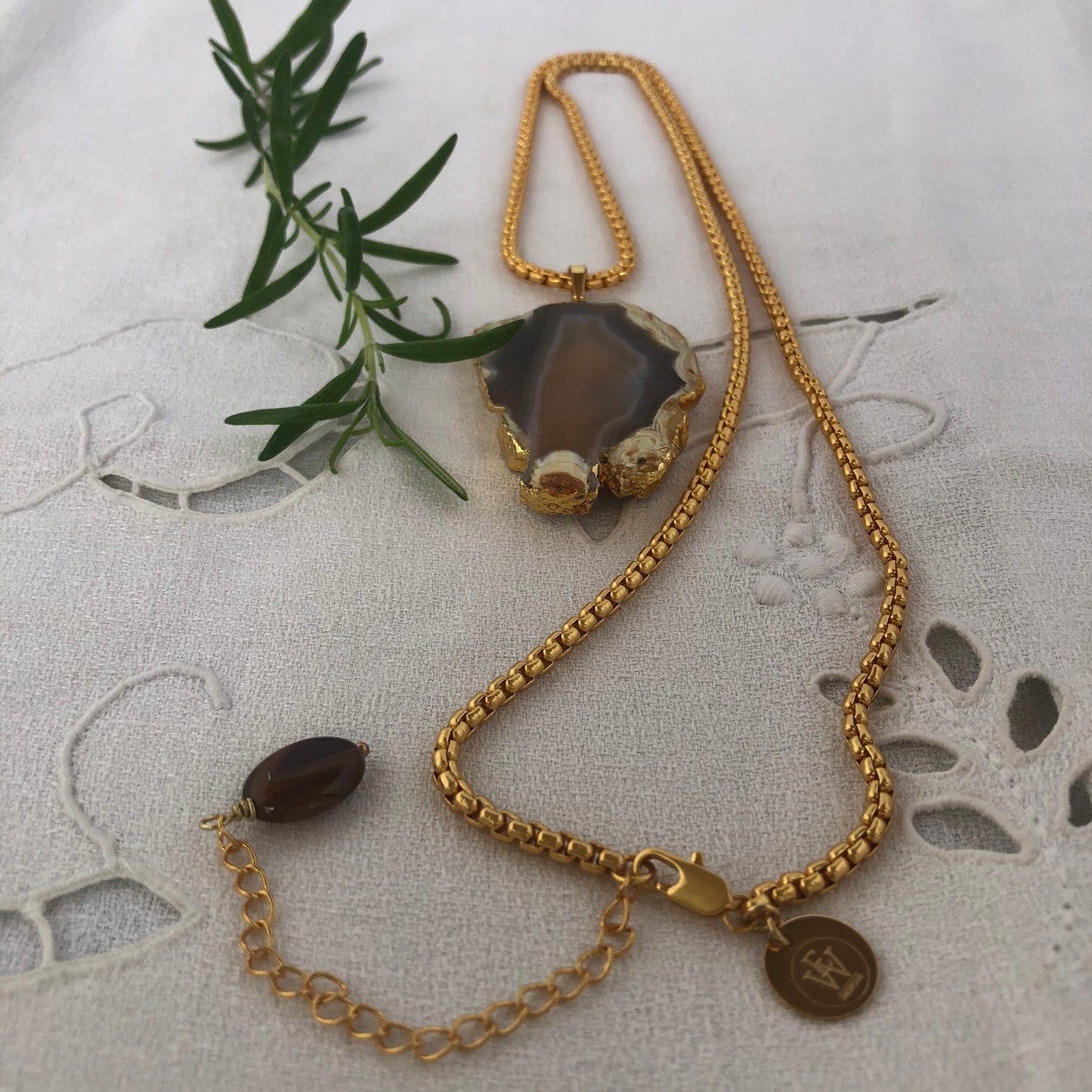 Custom Agate Pendant Necklace