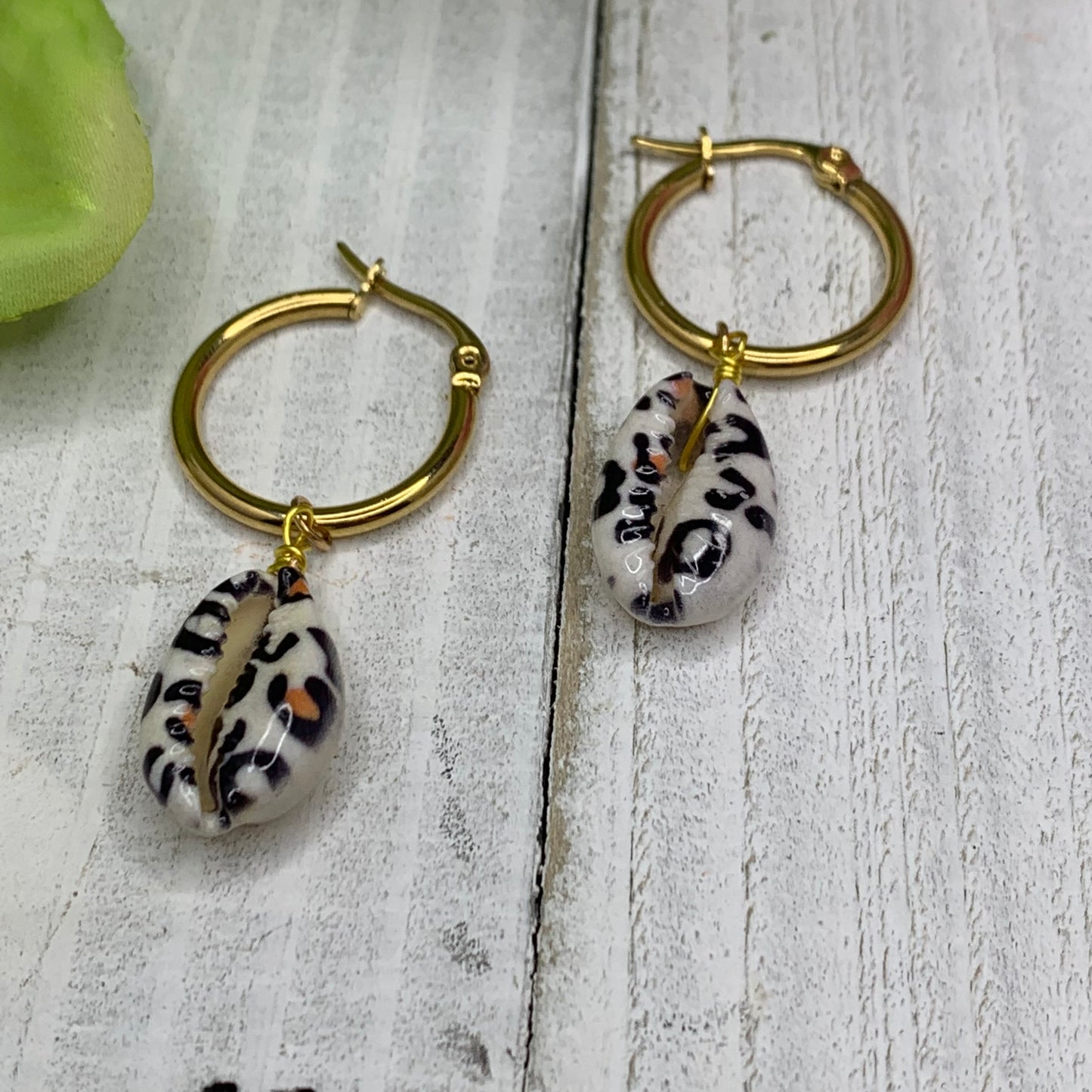 Cowry Shells Animal Printed Earring Erika Williner Designs