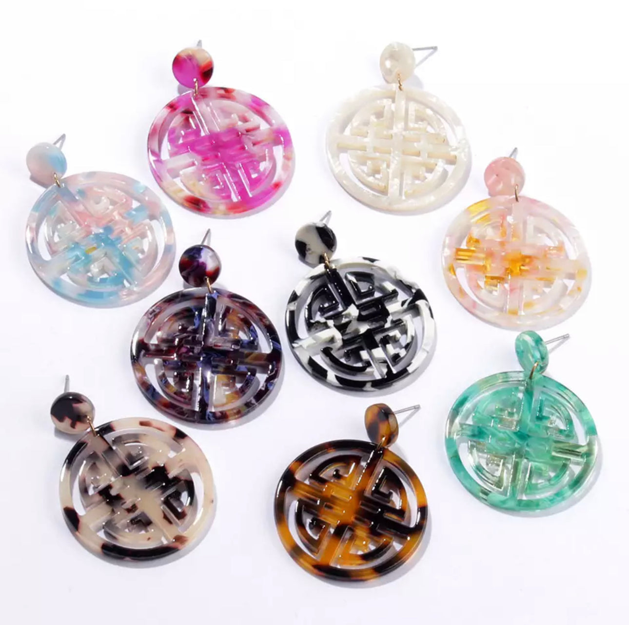 multiple options of asian inspired coin earrings