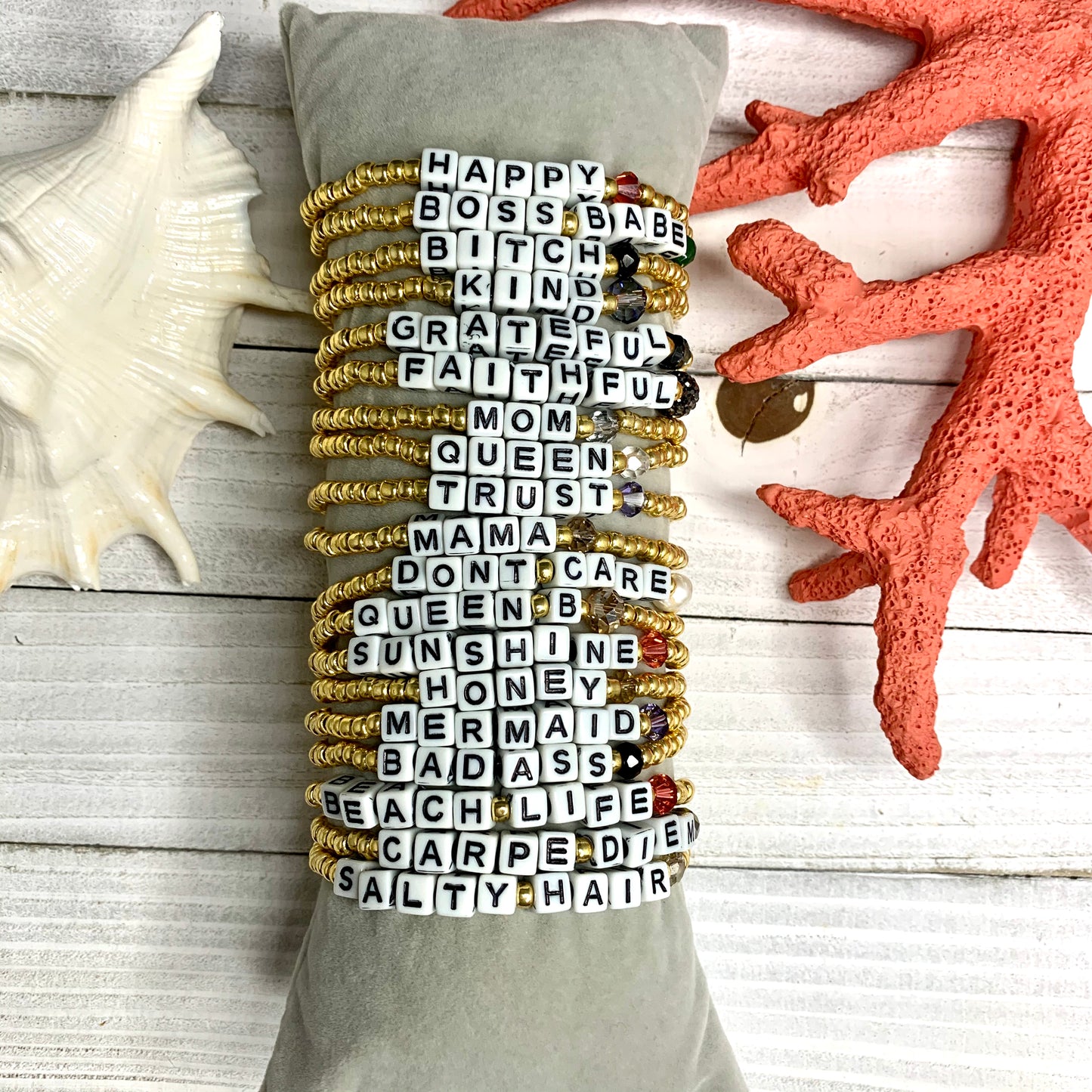 Erika Williner Designs - Words Stretchy Bracelets
