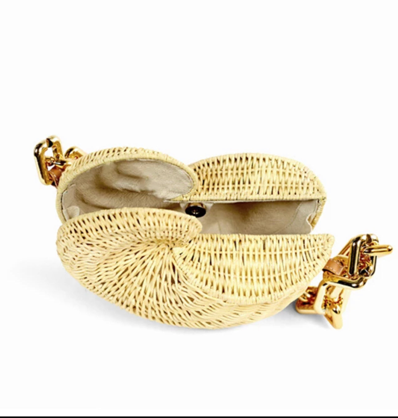 Rattan Purse with magnetic closure