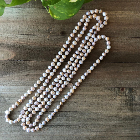 Erika Williner Designs - Hand Knotted Pastel Fresh Water Pearls Strand
