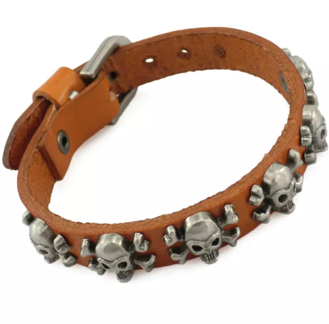 Brown Leather Pirate Bracelet