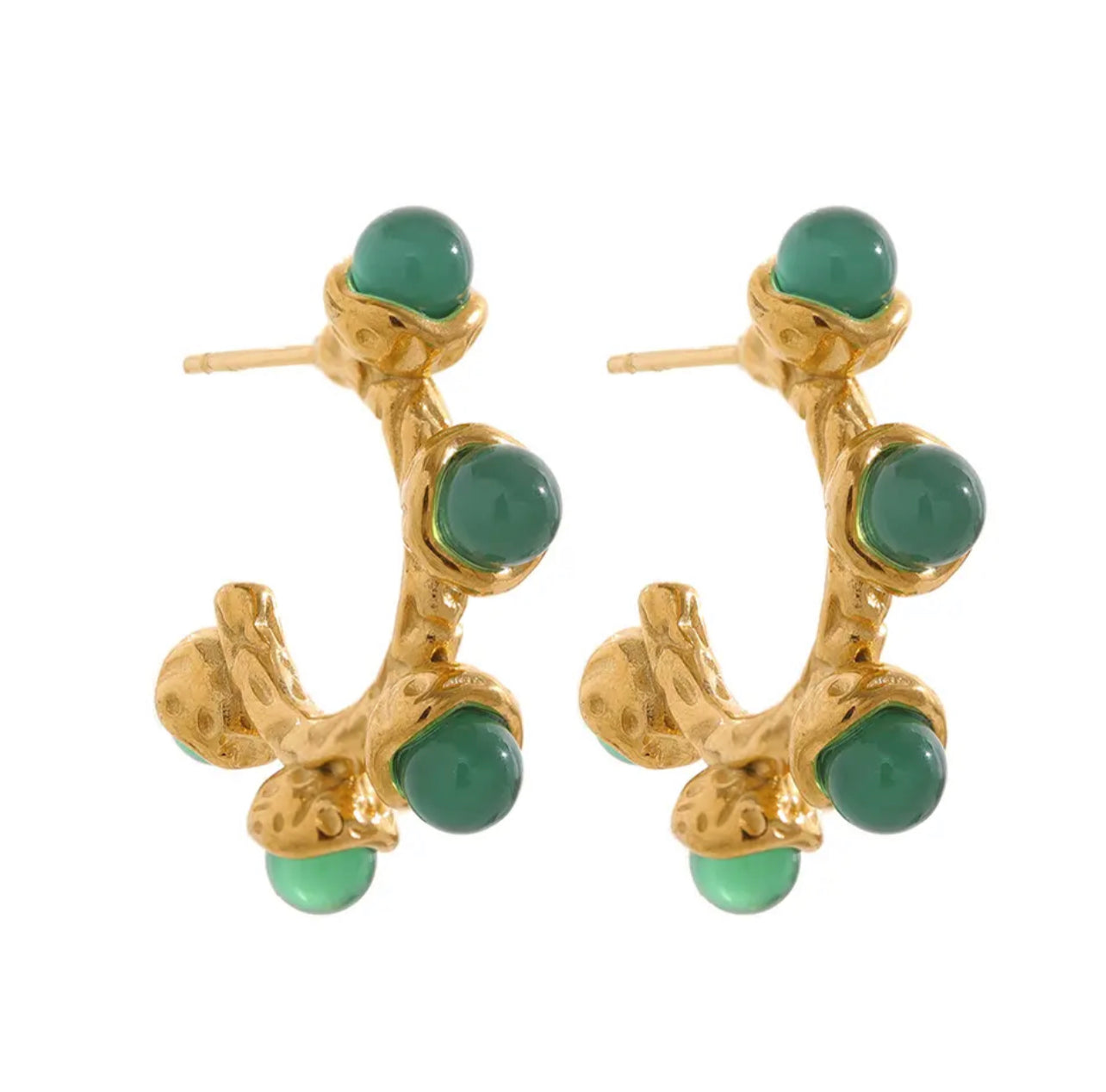 green agates earrings