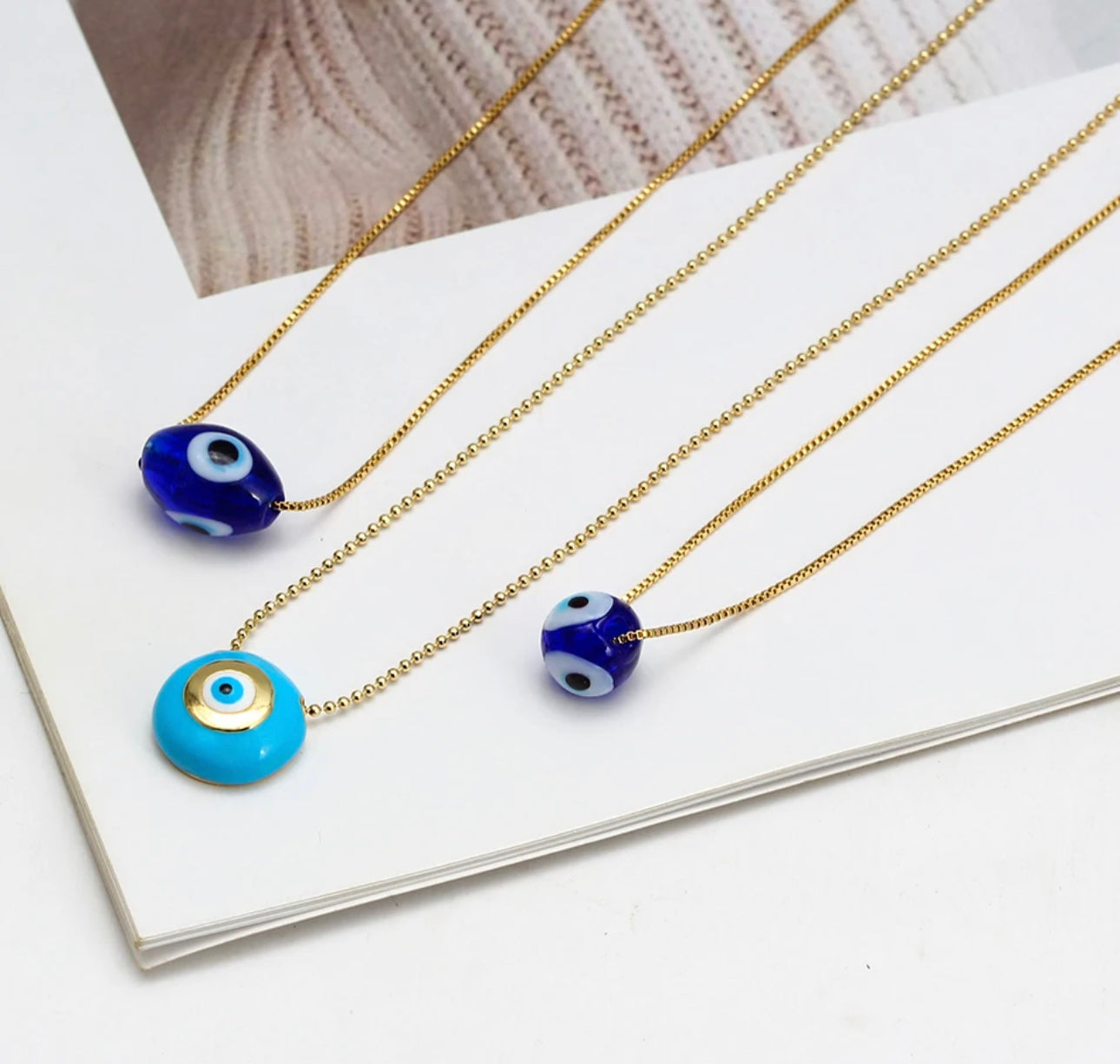Turkish eye necklace colors